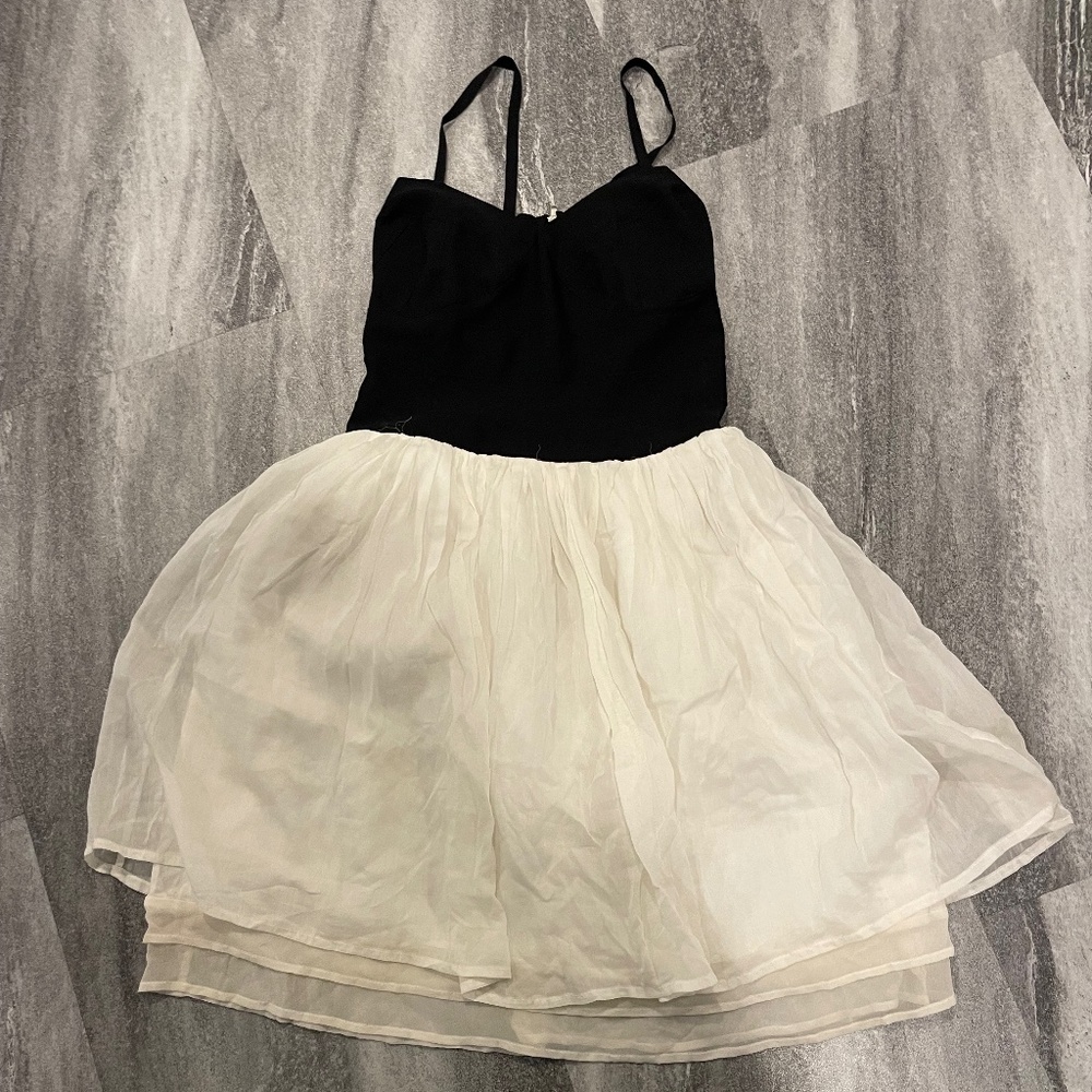 Black white dress